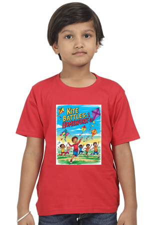 "Kite Battles: 1, Homework: 0" Kids' T-Shirt