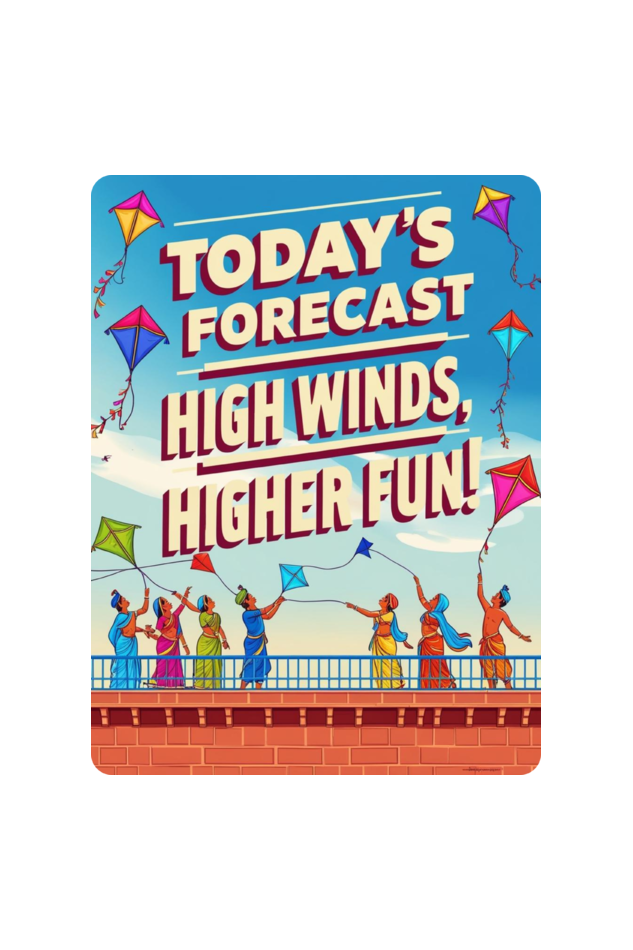 "Today's Forecast: High Wind, Higher Fun" T-Shirt