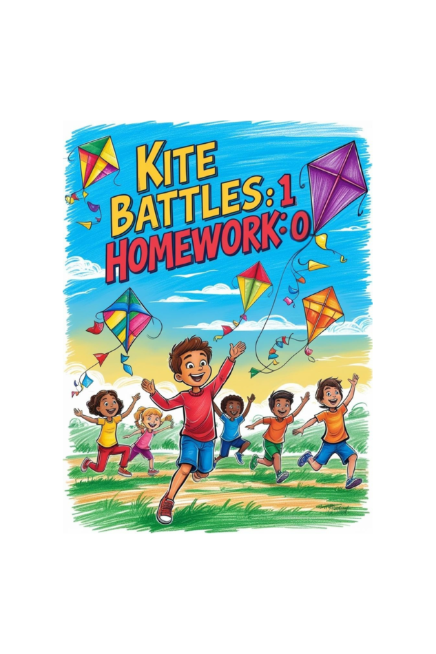 "Kite Battles: 1, Homework: 0" Kids' T-Shirt
