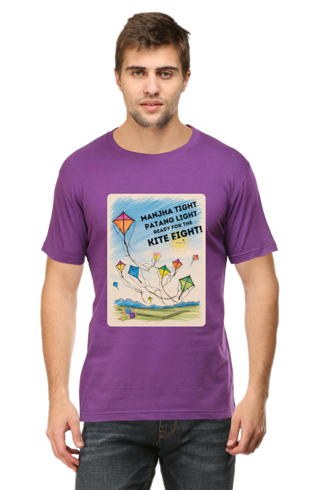 "Manjha Tight, Patang Light, Ready for the Kite Fight!" T-Shirt