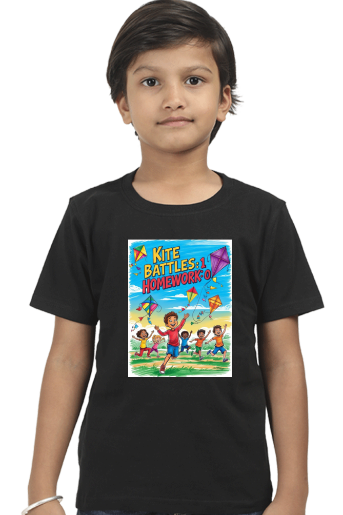 "Kite Battles: 1, Homework: 0" Kids' T-Shirt