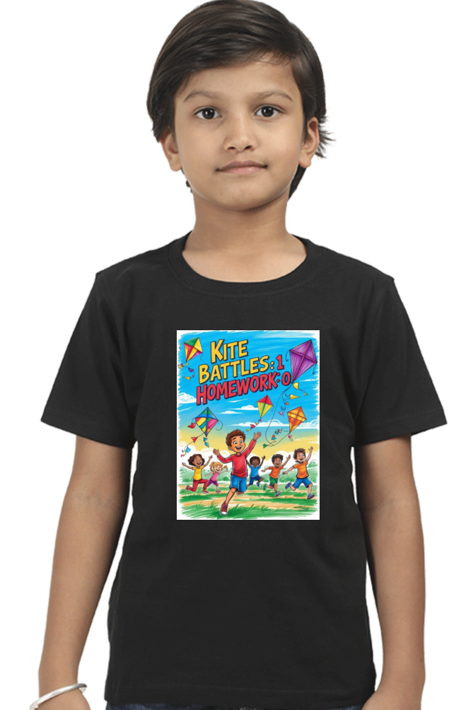 "Kite Battles: 1, Homework: 0" Kids' T-Shirt