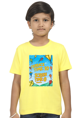 "Terrace Time: 10, Screen Time: 0" Kids' T-Shirt