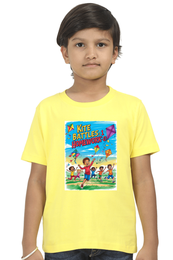 "Kite Battles: 1, Homework: 0" Kids' T-Shirt