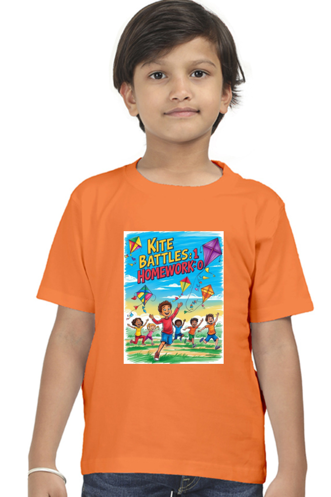 "Kite Battles: 1, Homework: 0" Kids' T-Shirt