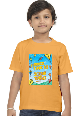 "Terrace Time: 10, Screen Time: 0" Kids' T-Shirt