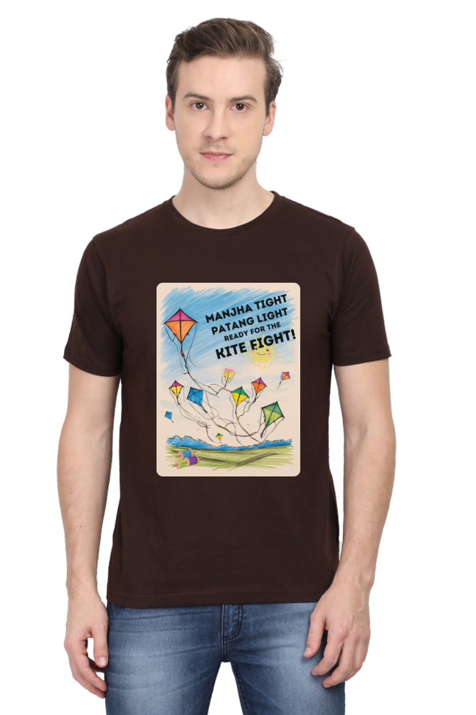 "Manjha Tight, Patang Light, Ready for the Kite Fight!" T-Shirt