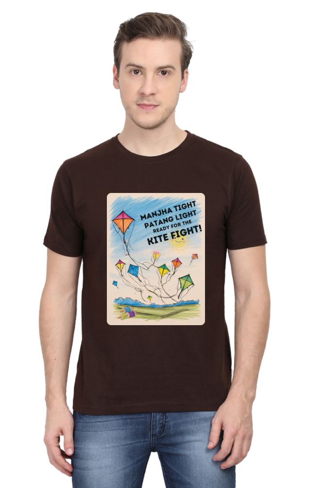 "Manjha Tight, Patang Light, Ready for the Kite Fight!" T-Shirt