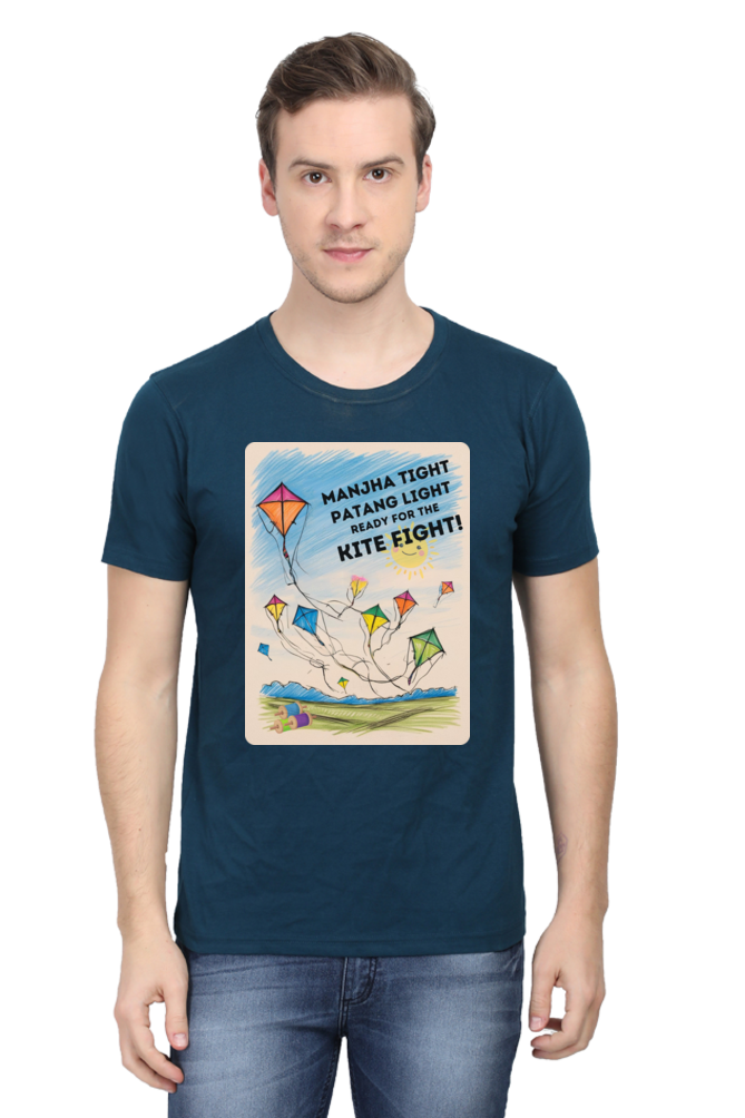 "Manjha Tight, Patang Light, Ready for the Kite Fight!" T-Shirt