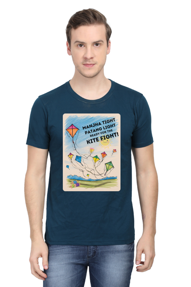 "Manjha Tight, Patang Light, Ready for the Kite Fight!" T-Shirt