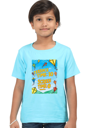 "Terrace Time: 10, Screen Time: 0" Kids' T-Shirt