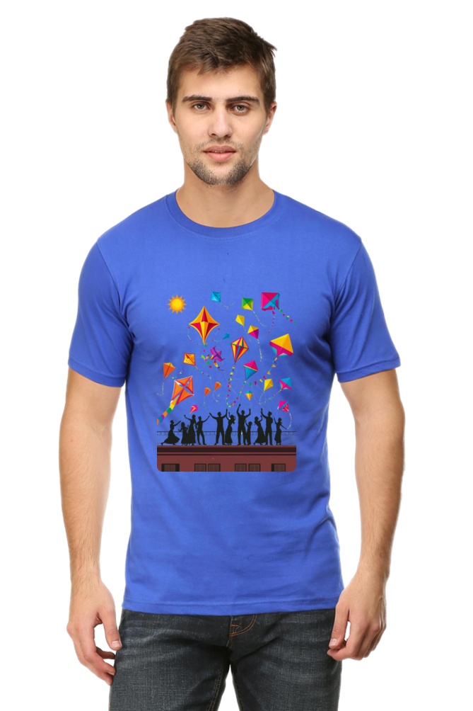 Uttarayan Celebration T-Shirt β Kites, Terraces, and Festive Joy