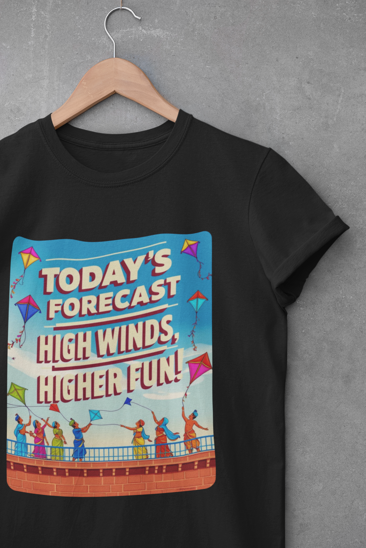 "Today's Forecast: High Wind, Higher Fun" T-Shirt